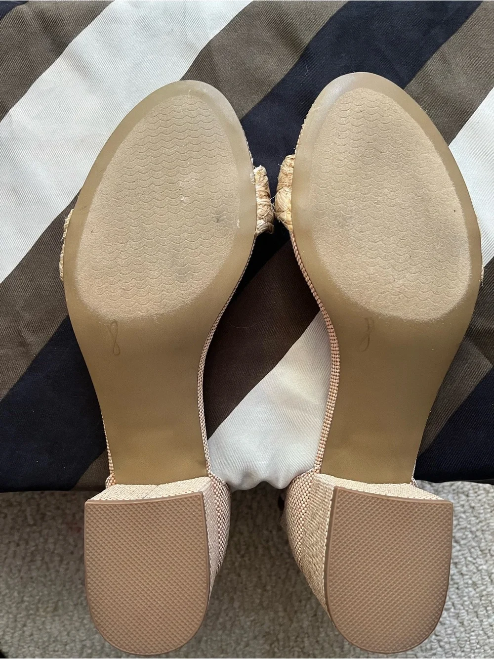 Steve Madden Blush Pink Braided Espadrille Ankle-Strap Wedges